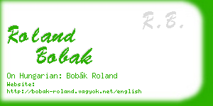roland bobak business card