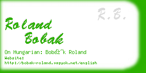 roland bobak business card